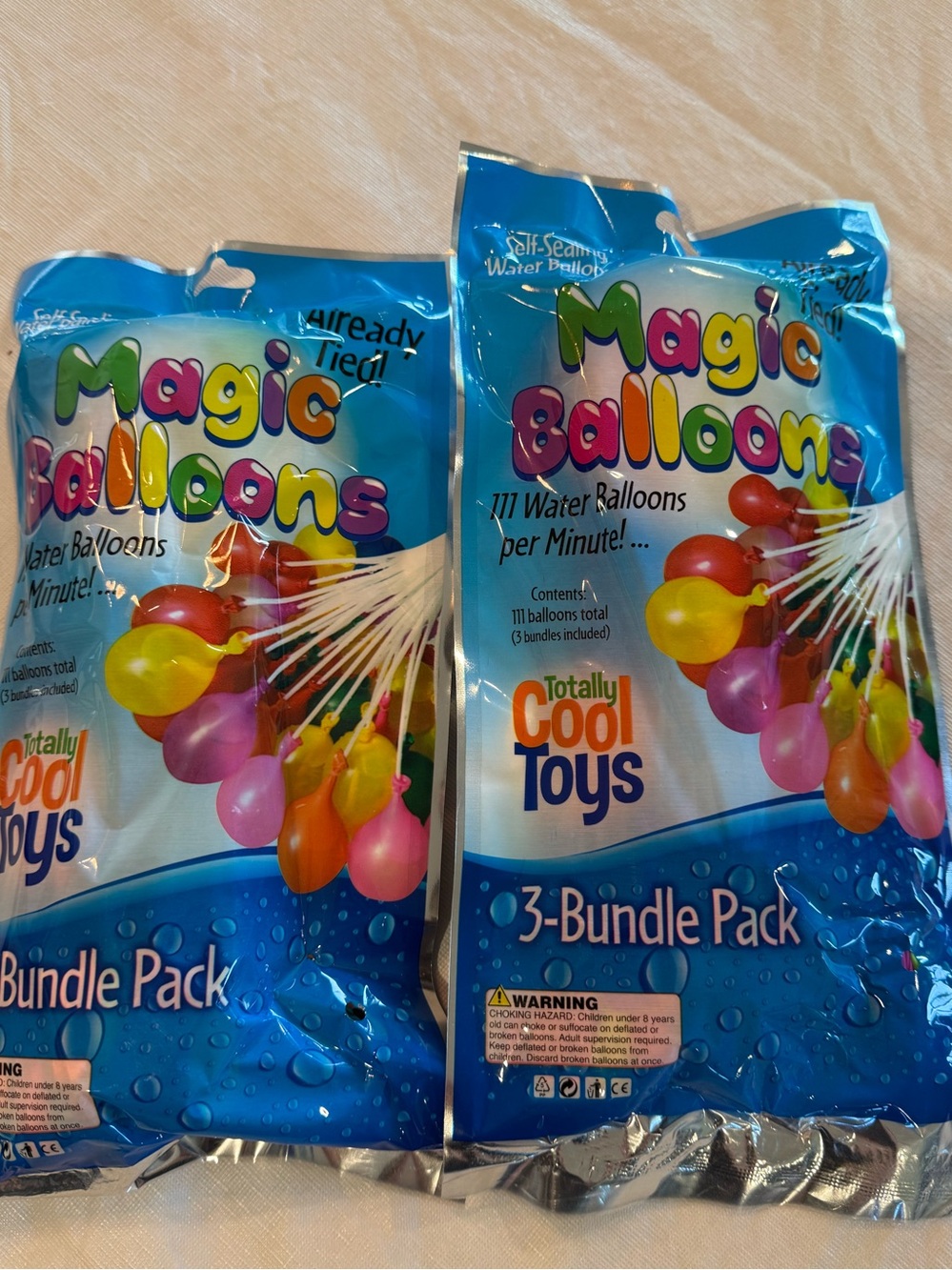 Magic Balloons Water Balloons - Multicolor 2 packs (6 Bundle 222 Balloons) NWT